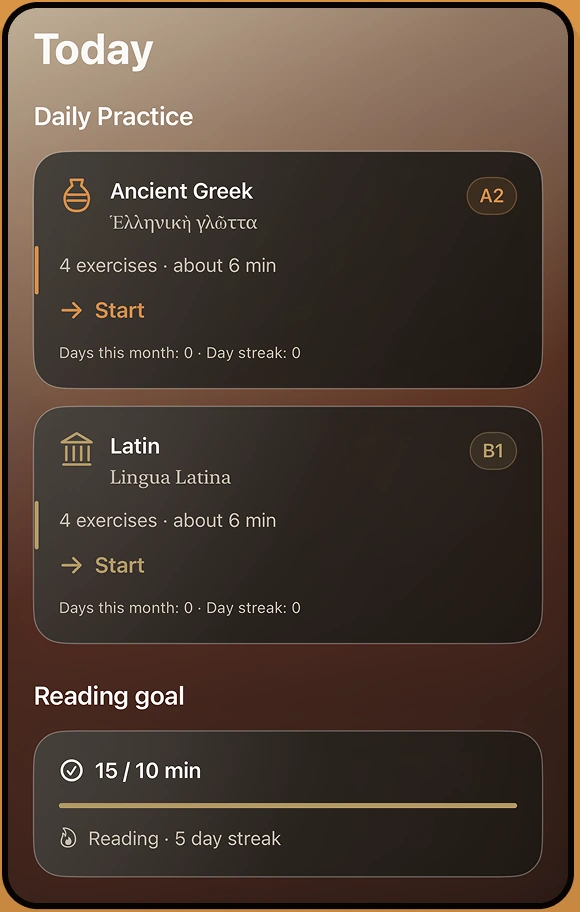 AKRO daily practice and reading goal